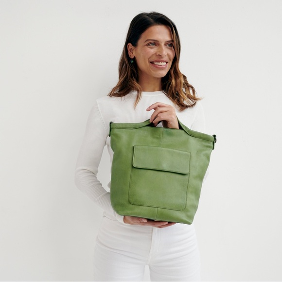 Latico Bianca Leather Crossbody Bag in Grass Like New